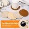 8 Pcs Drink Coasters with Holder, 4 Colors Absorbent Coasters for Drinks, Minimalist Cotton Woven Coaster Set for Home Decor Tabletop Protection Suitable for Kinds of Cups, 4.3 Inches.(NO.2)